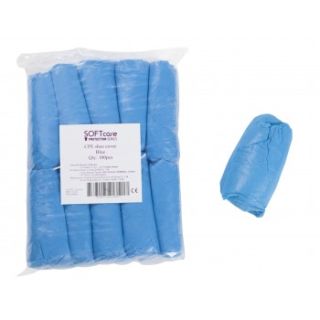 PE disposable shoe covers blue - 