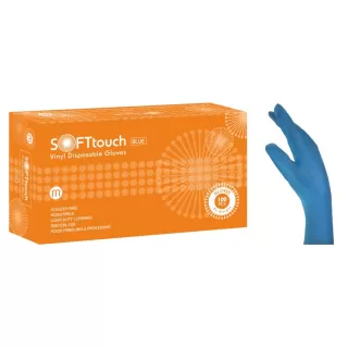 Soft Touch Vinyl Gloves - Powder Free Blue