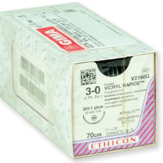 ETHICON VICRYL RAPID ABSORBABLE ράμματα - Needle Gauge 3/0 22 mm - Braided