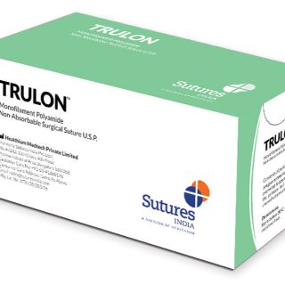 Trulon Non Horpb.Μετρητής ράμματος 5/0 κύκλος 3/8 βελόνα 16 mm - 70 cm - μπλε