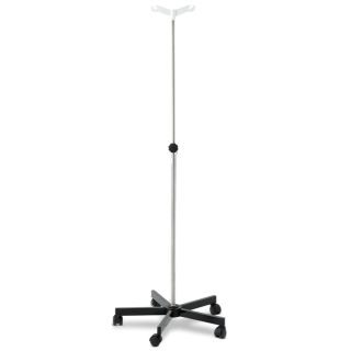 I.V.STAND ON 5 WHEELS TROLLEY - 2 hooks - disassembled